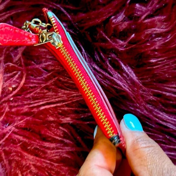 Coach Dark Brown Leather Keychain Pouch - Picture 4 of 4